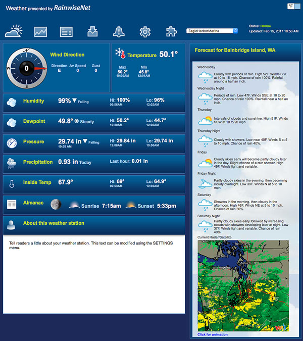 Eagle Harbor Weather RainWiseNet Eagle Harbor Weather RainWiseNet